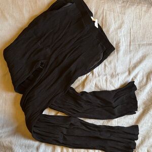 Bershka Black Ribbed Pants